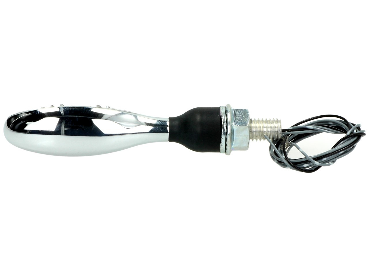 Kellermann turn signal with position light, Micro 1000 PL, steel, LED, VL/VR, 12 V, shiny chrome, M8x20