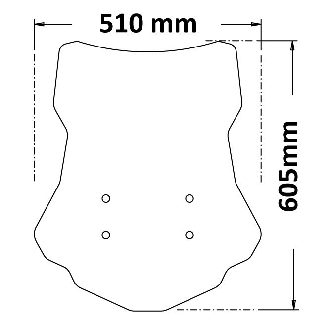 High windshield for Suzuki V-Strom 1050 (20-)