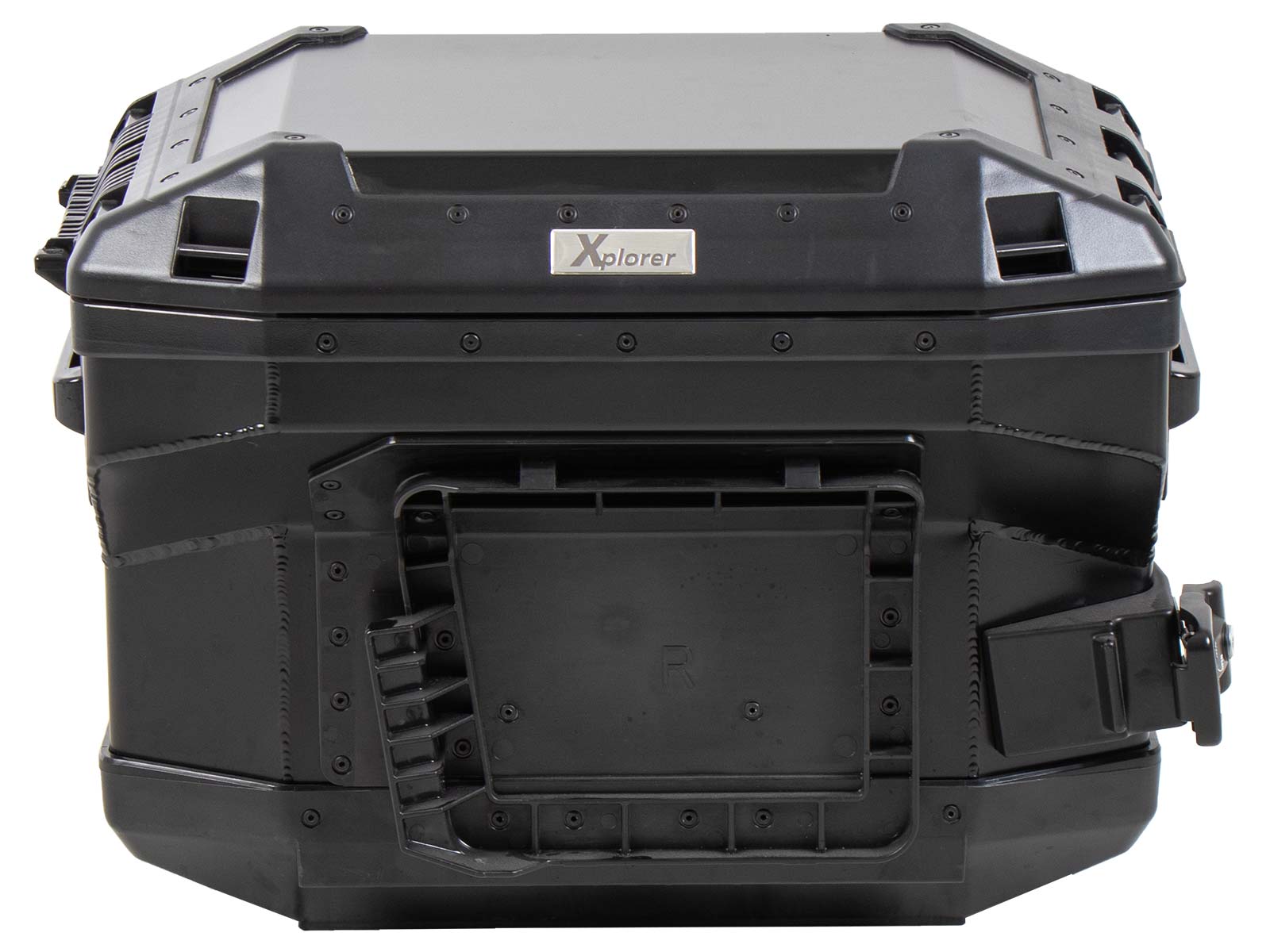 Side case Alu Xplorer 37 Cutout (cut out for exhaust) right black Hepco & Becker