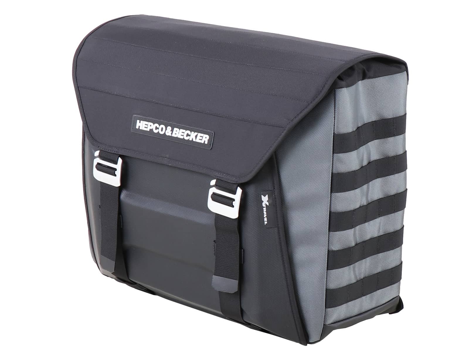 Side bag set Xtravel Basic incl. 2x universal adapter plate for tubular side case carrier