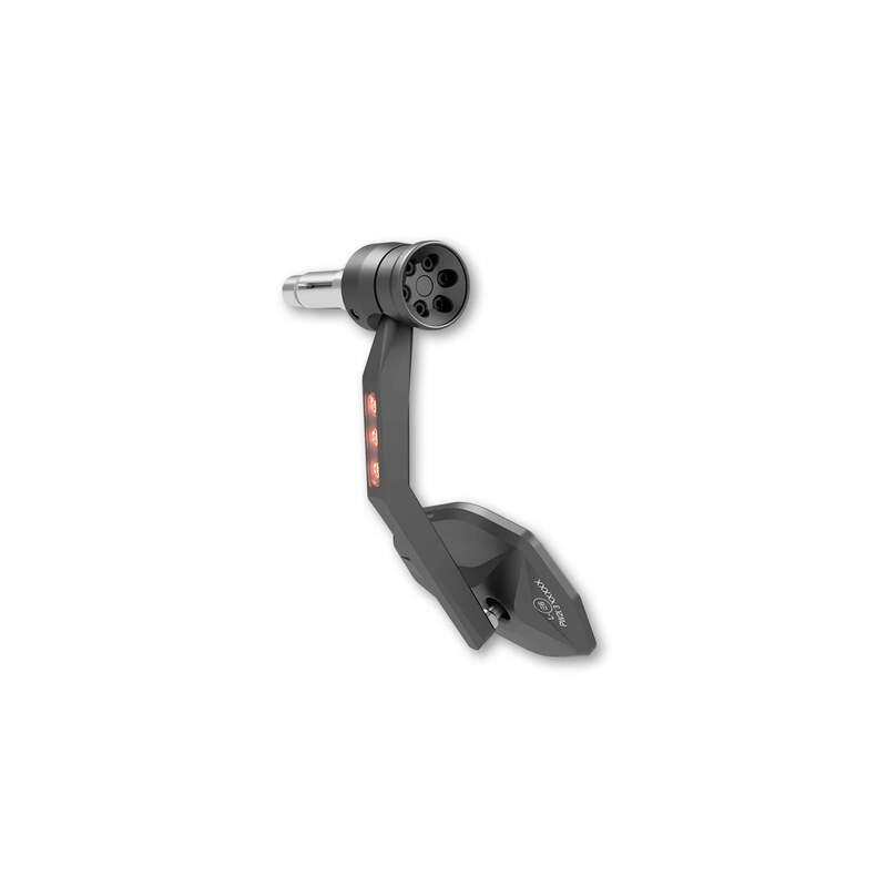 HIGHSIDER pro Handlebar End Mirror Victory-RIM Black With LED Indicator (1pc)