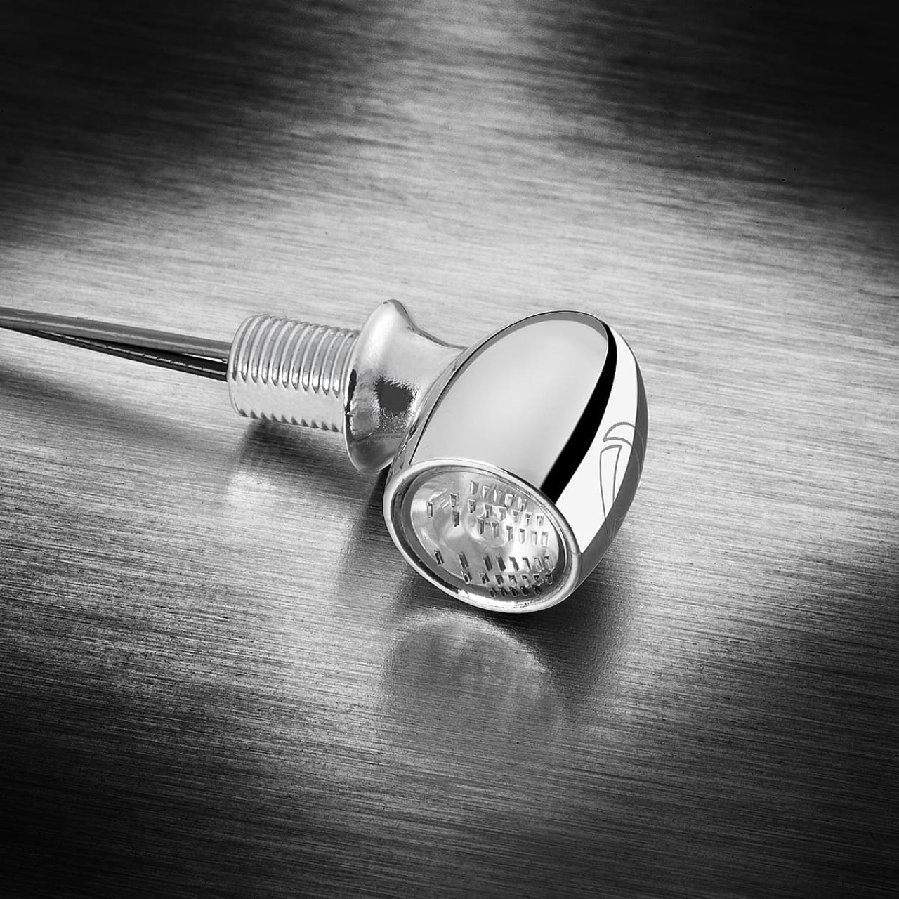 Kellermann turn signal, rear and brake light, Atto DF, steel, LED, HL/HR 12 V, shiny chrome