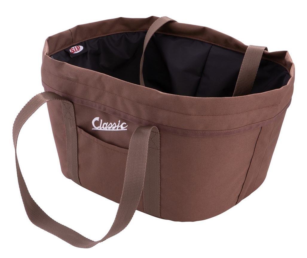 Luggage basket kit Classic for Vespa GTS/GTV/GT60 125-300cc, dark brown