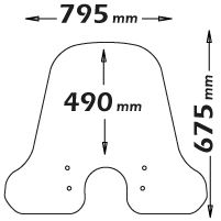 Medium-high windshield clear for Vespa Primavera (13-24)