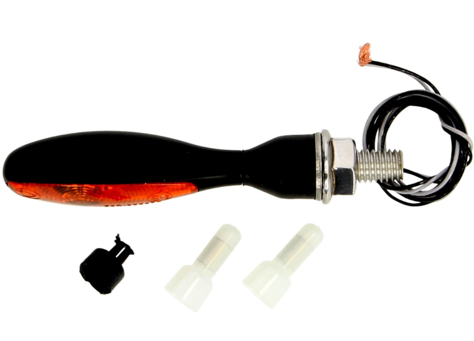Kellermann turn signal, Micro 1000 Halogen, steel, halogen, HR/HL, 12 V, 6 W, black satin finish