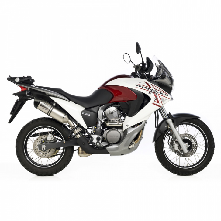 LeoVince exhaust system SBK LV One Evo 2, stainless steel, slip on for Honda XL 700 V Transalp (Bj.08-13)