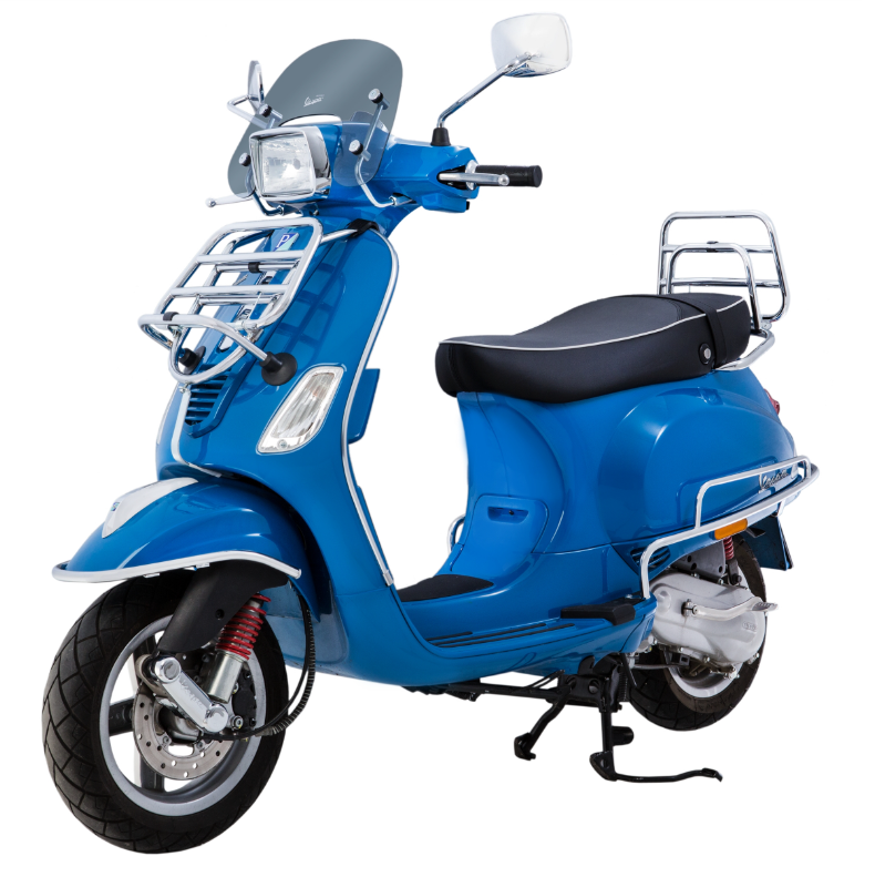 Rear luggage rack for Vespa LX /LXV /S 50-150cc, foldable, chrome