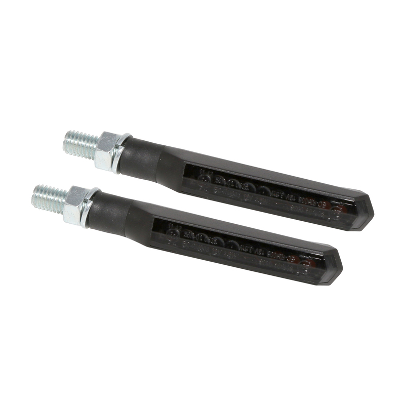 HIGHSIDER Smart Run-TS LED sequence turn signal housing black / lens smoke gray (pair), front & rear