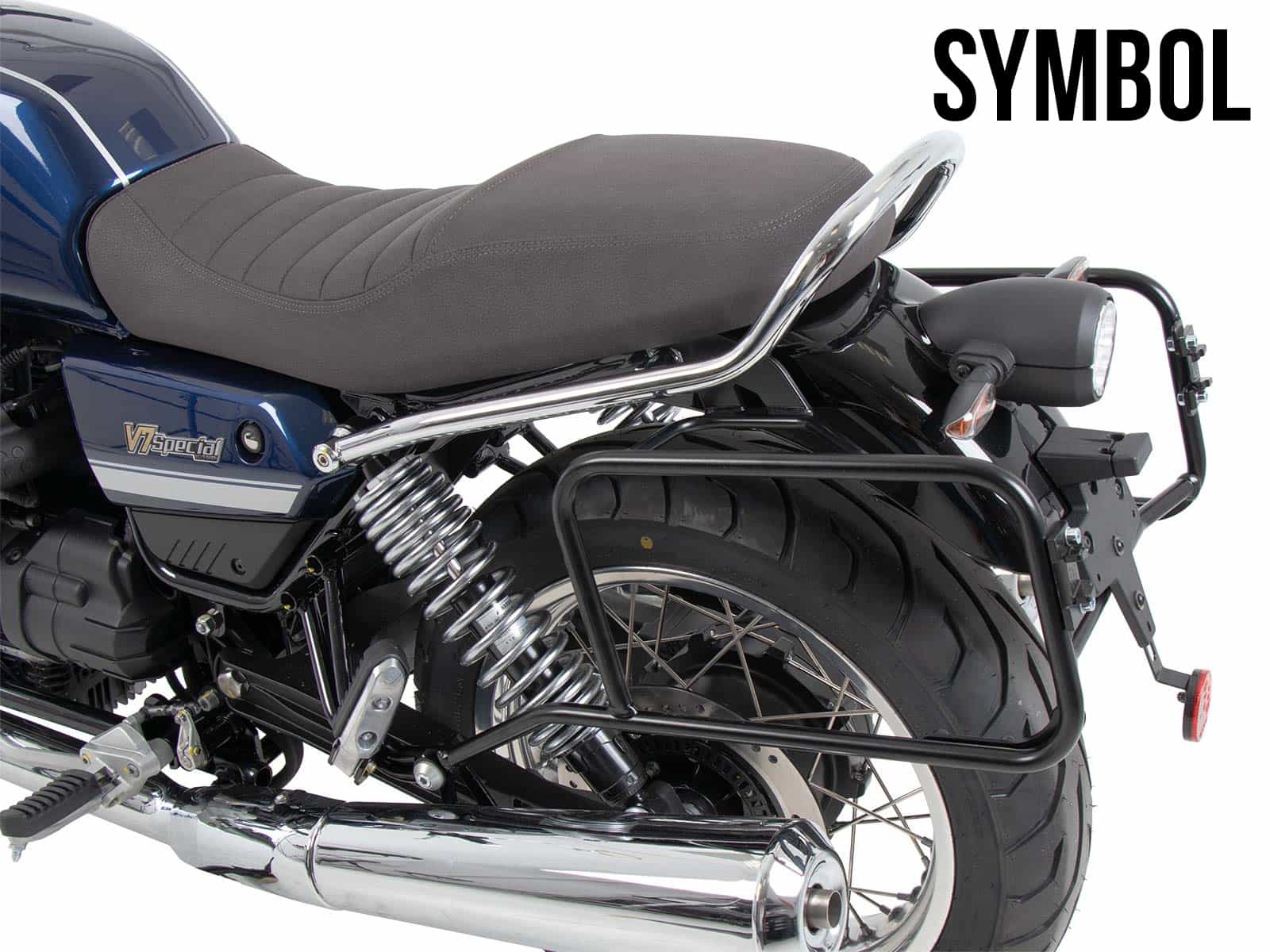 Side case carrier bolted chrome for Moto Guzzi V7 Special/Stone/Centenario (21-24) Original