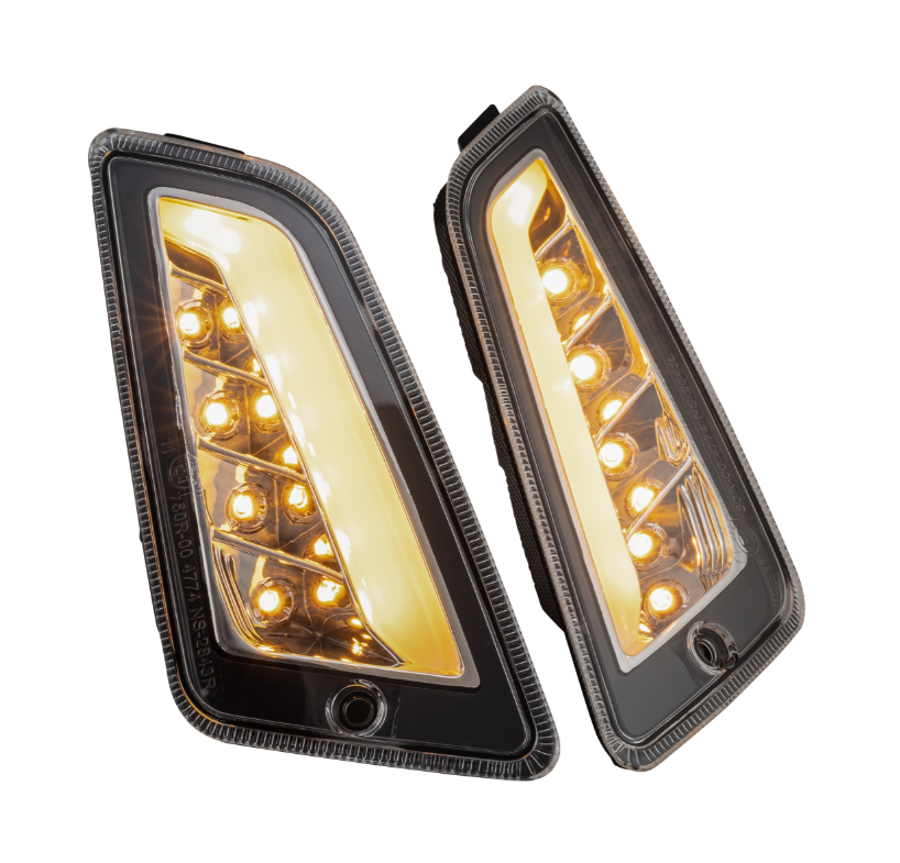 Turn signal kit front & rear for Vespa GTS/GTS Super/GTV 125-300cc, clear