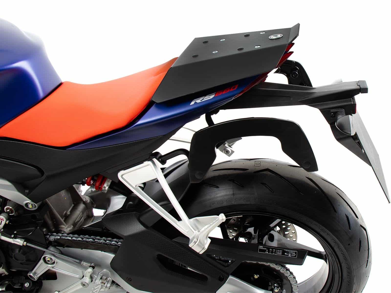 C-Bow side carrier black for Aprilia Tuono 660 (20-21) / RS 660 (20-24) Hepco & Becker