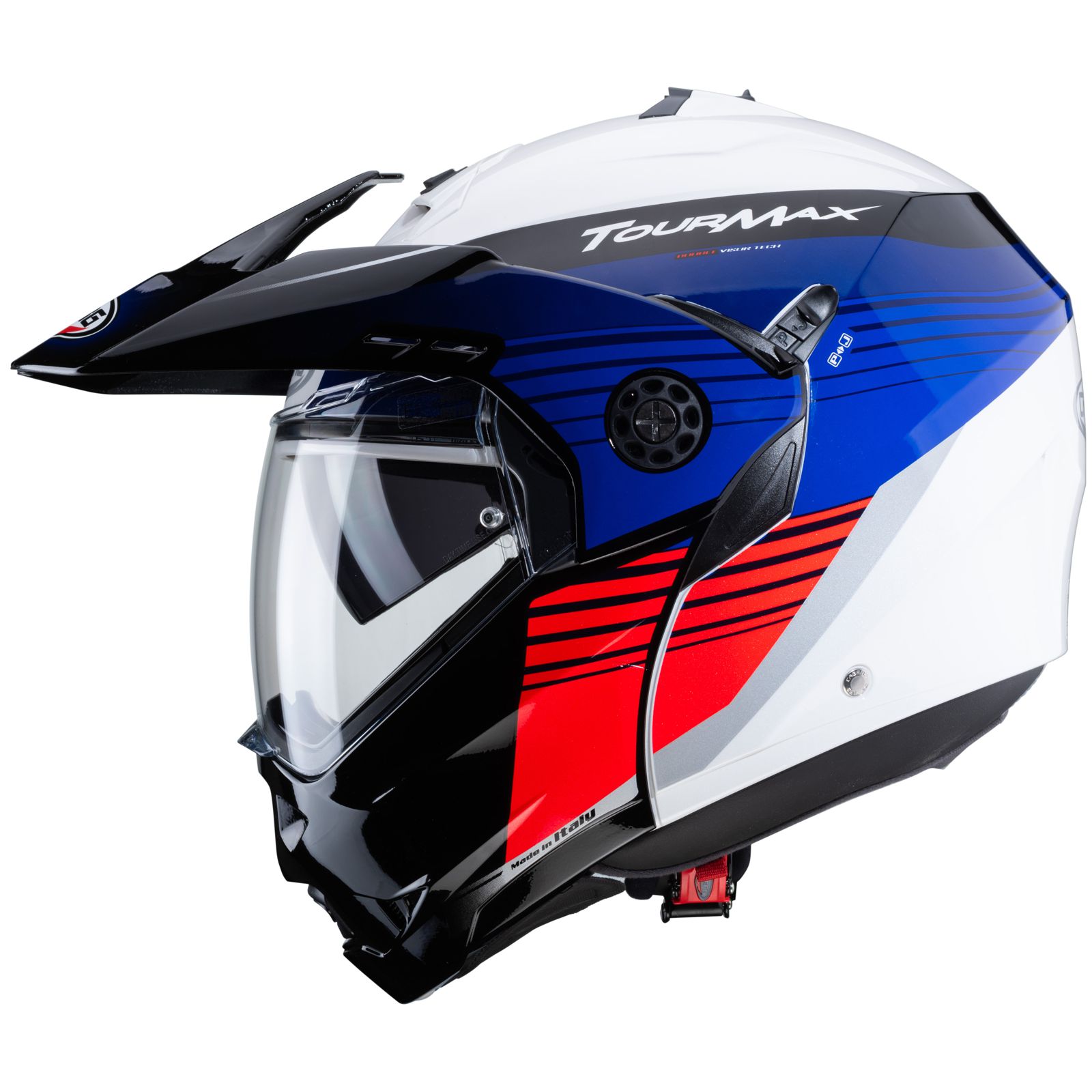 Caberg Helmet Tourmax Titan, white / blue-red