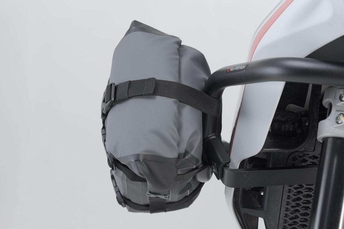 Drybag 80 rear bag for Aprilia SL 900 Shiver, black / gray - SW Motech