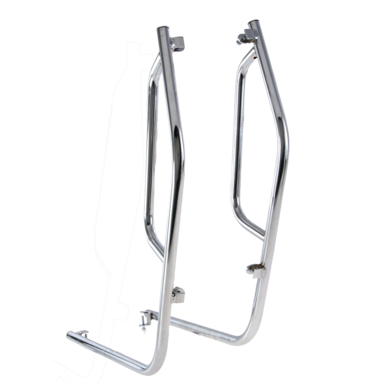 Crash bar leg shield Traveller for Vespa PX 80-200cc, chrome