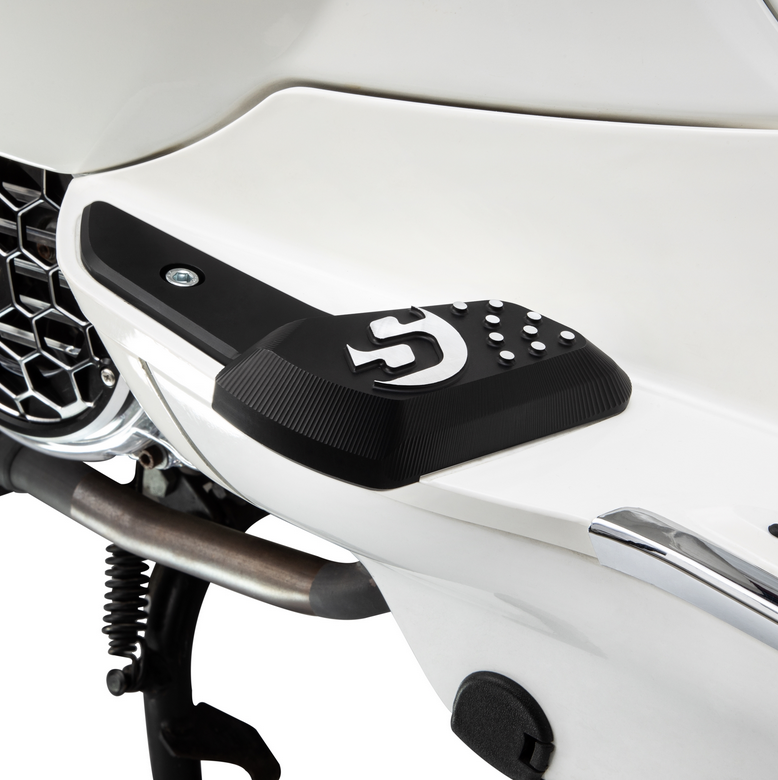 Footrests right and left for Vespa Primavera /Sprint 50-150ccm 2T/4T AC, black matt