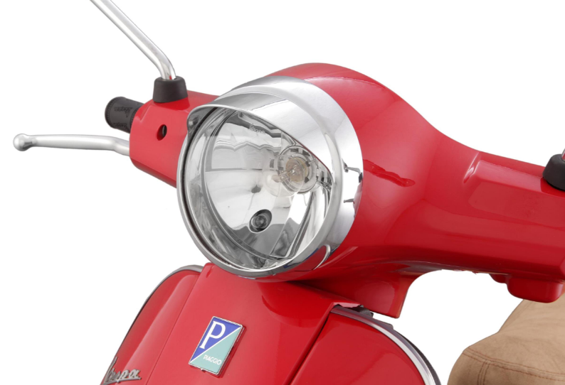 Lamp ring with lampshade for Vespa LX 50-150cc, chrome
