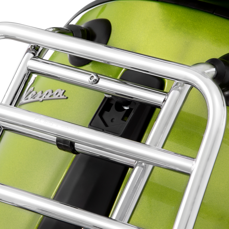 Luggage rack front for Vespa Primavera /Sprint /Elettrica 50-150ccm, foldable, chrome