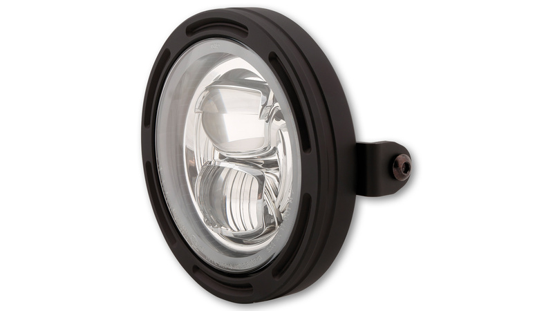 HIGHSIDER pro 5 3/4 inch headlight Frame-R2 Type 7 LED Black Side mounting