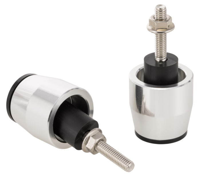 Handlebar end weights left/right for Vespa Primavera/Sprint/ET/LX/LXV/S, silver