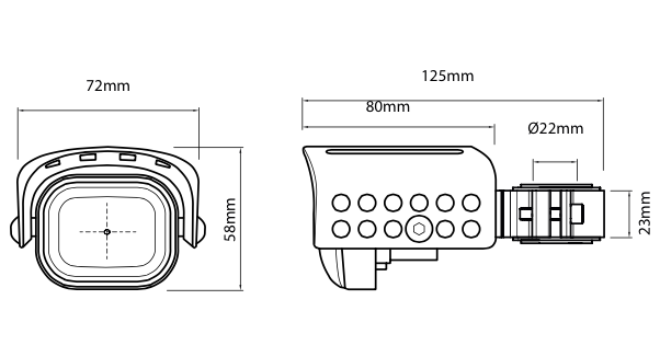 LED auxiliary headlights (set) incl. universal mounting set for BMW F 850 GS (Bj.18-) Original Hepco