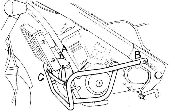 Engine guard black for Honda NTV 650 (88-98) Hepco & Becker
