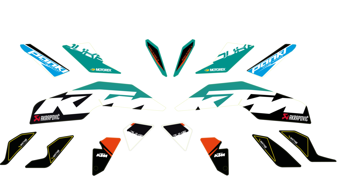 KTM Factory graphic kit for Duke 125 / 390 (Bj.17-)