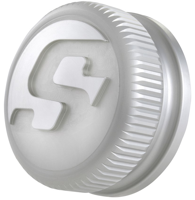 Gas cap for Vespa, silver matt