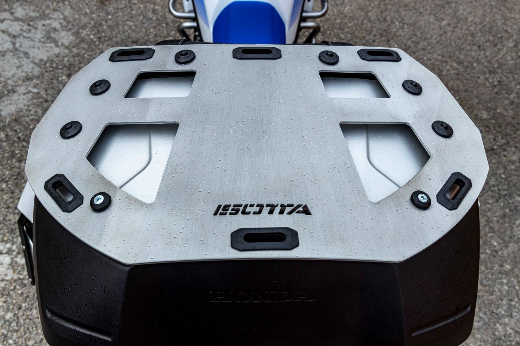 Luggage rack for top case Honda XL 750 Transalp /NT 1100 /ADV 750 /NC 750 X, aluminum, brushed and polished