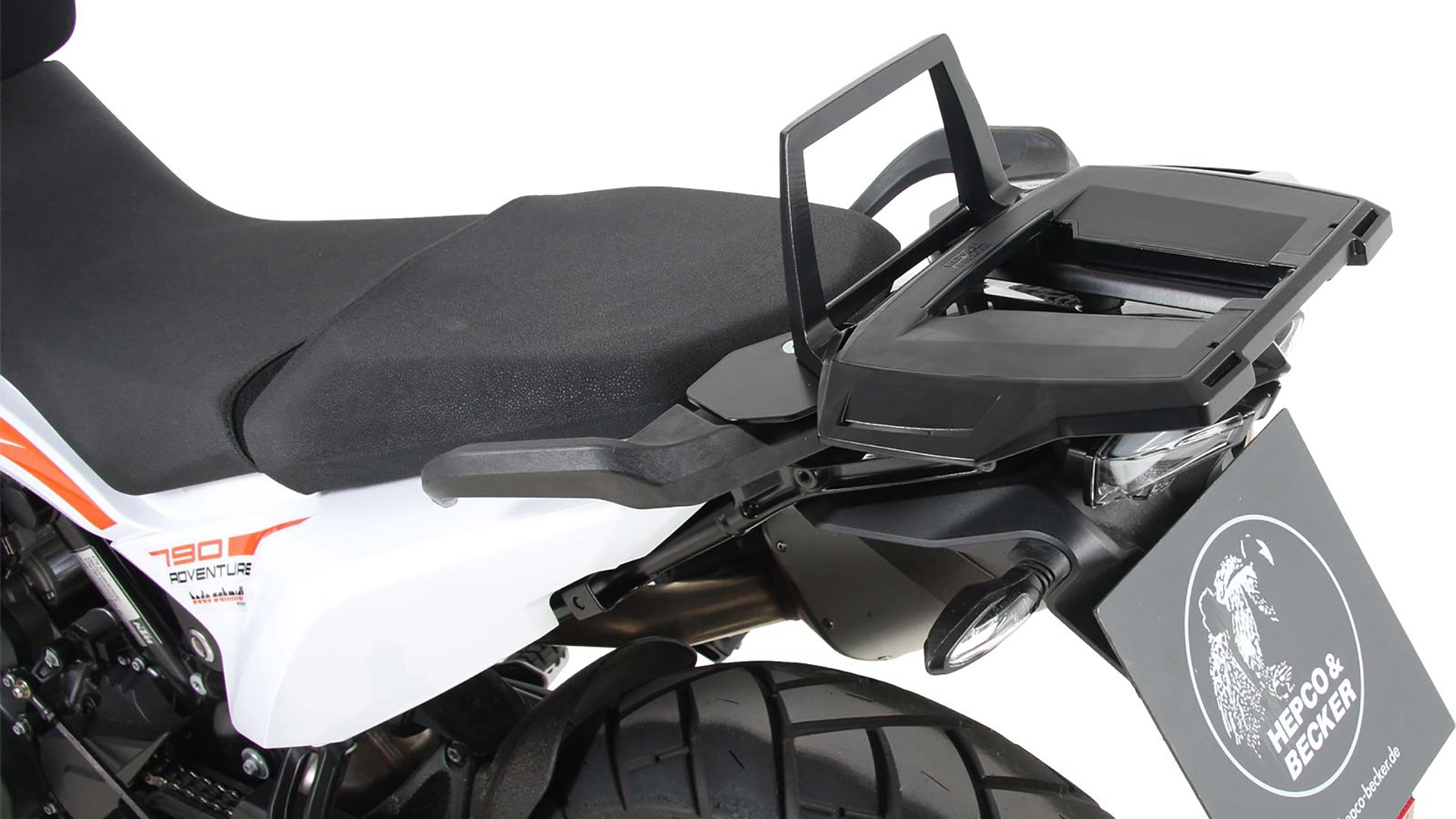 Alurack Topcaseträger for original luggage bridge KTM 890 Adventure (21-) Hepco & Becker