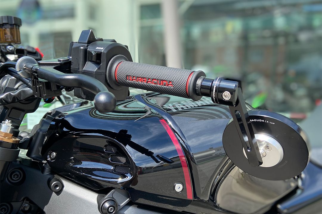 Barracuda mirror SKIN-S BAR END B-LUX black / silver