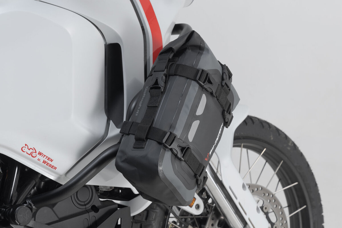 Drybag 80 rear bag for Aprilia SL 900 Shiver, black / gray - SW Motech