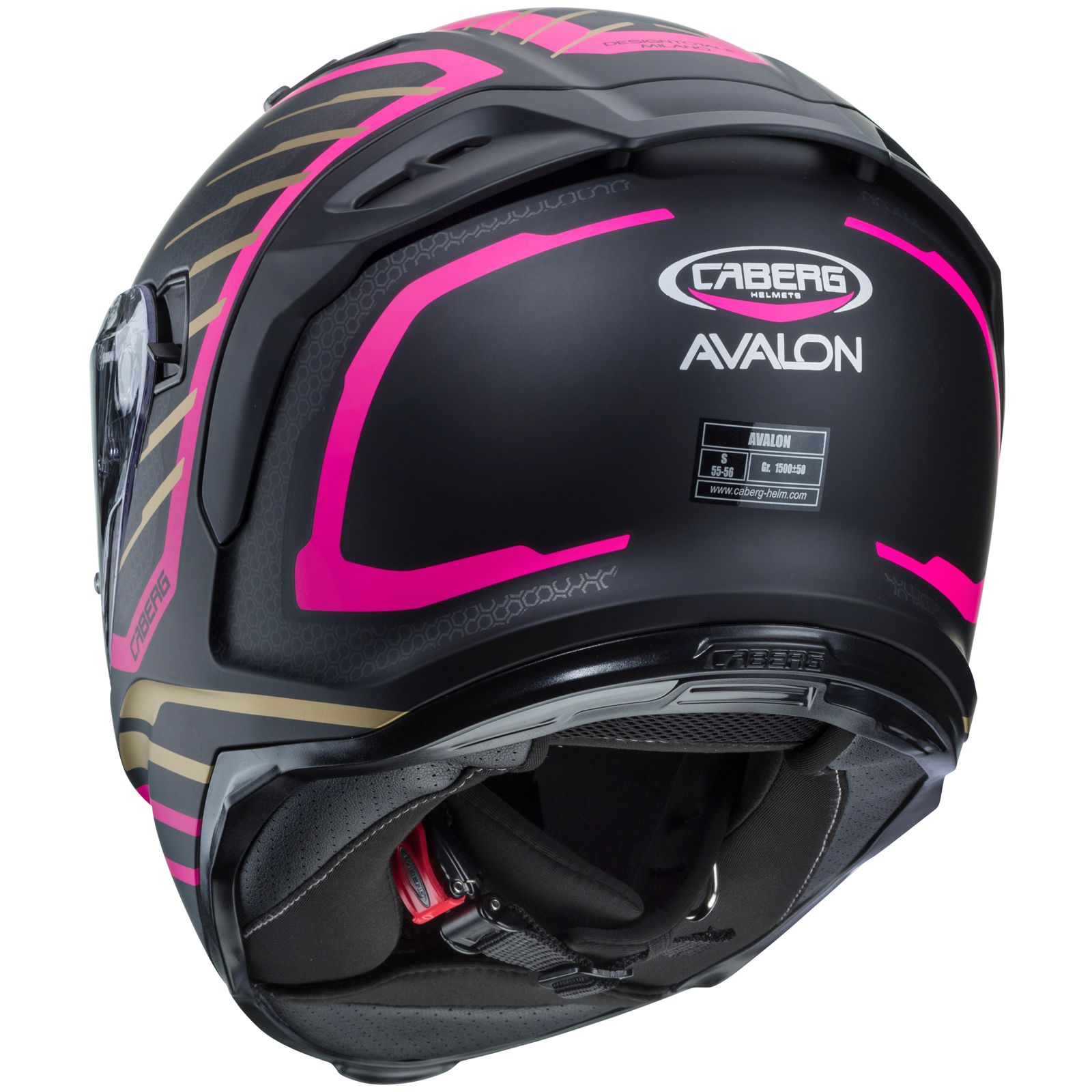 Caberg Helmet Avalon Forge, matte black / fuchsia gold