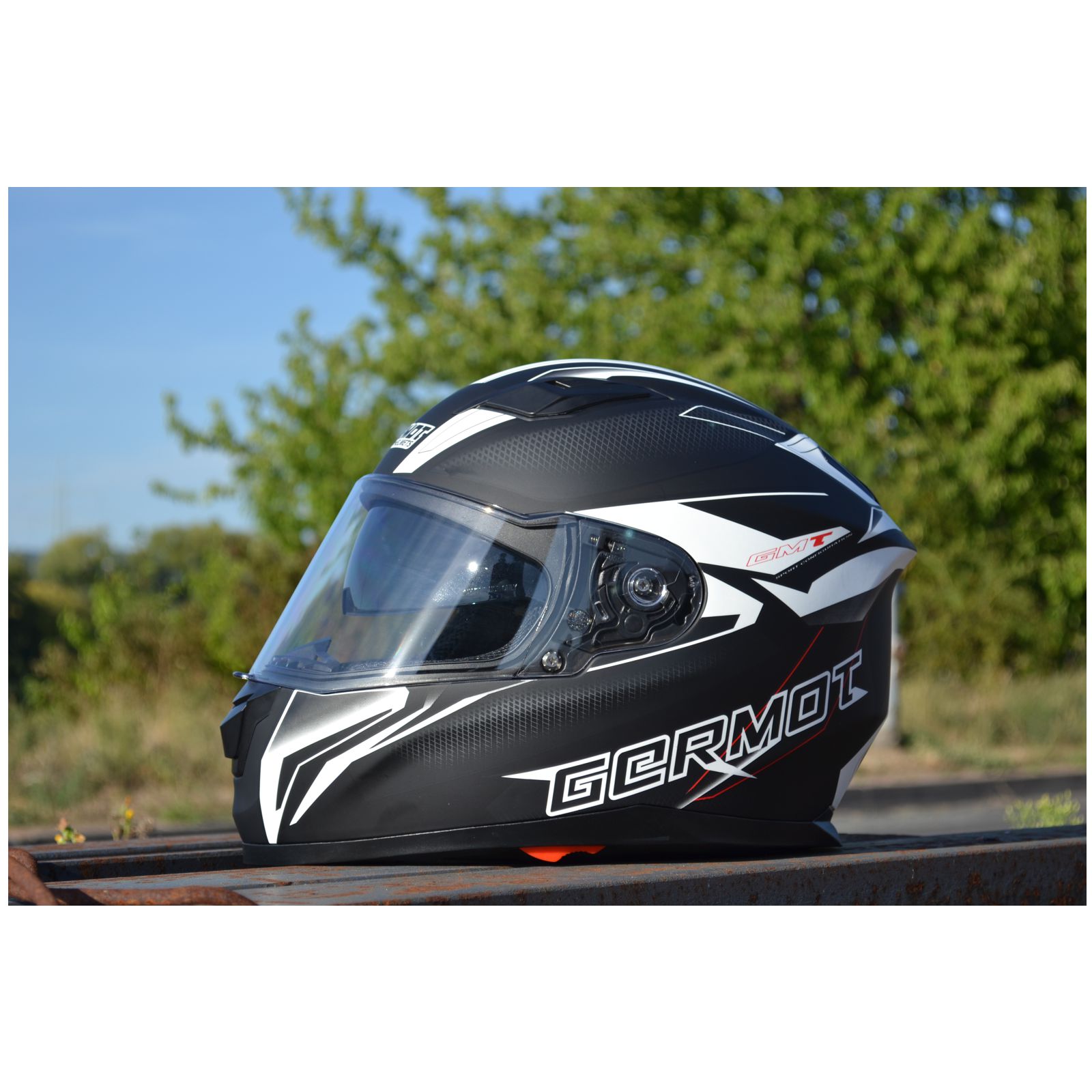 Germot full-face helmet GM 330, matte black / white