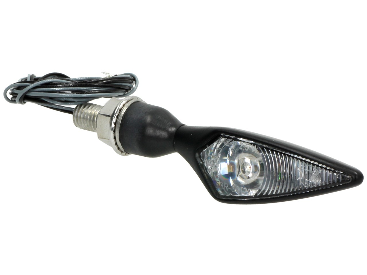Kellermann turn signal, rhombus, steel, LED, VL/HR, 12 V, black satin, M8x20, E-tested