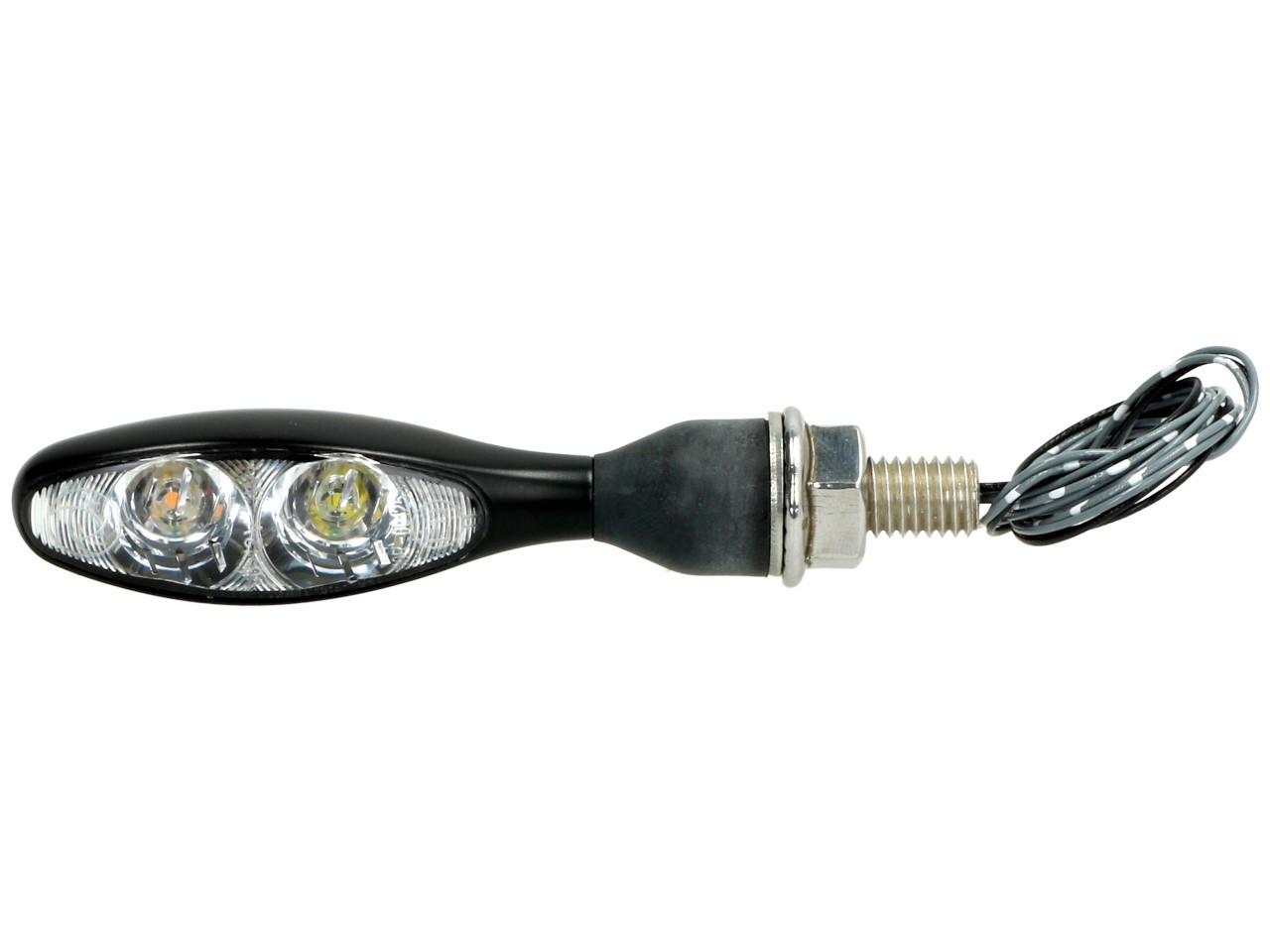 Kellermann turn signal with position light, Micro 1000 PL, steel, LED, VL/VR, 12 V, black satin finish