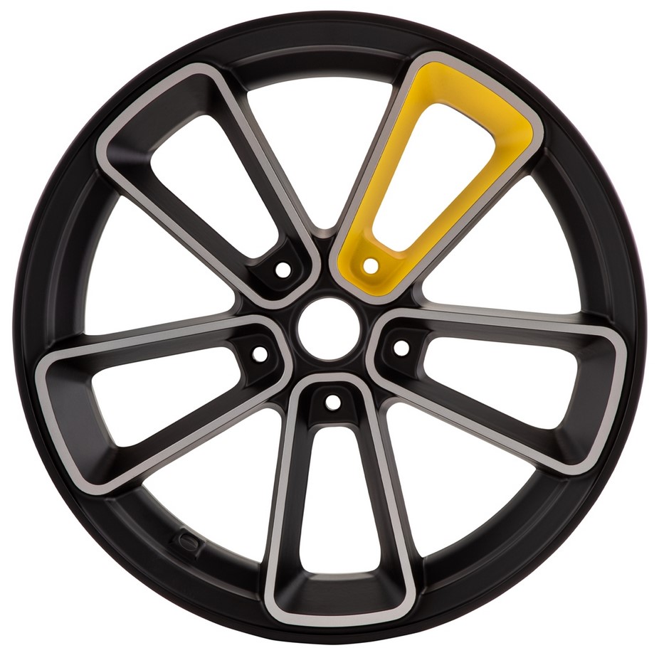 Rim front/rear 13" for Vespa GTS/GTS Super/GTV/GT 60/GT/GT L 125-300cc, black/yellow