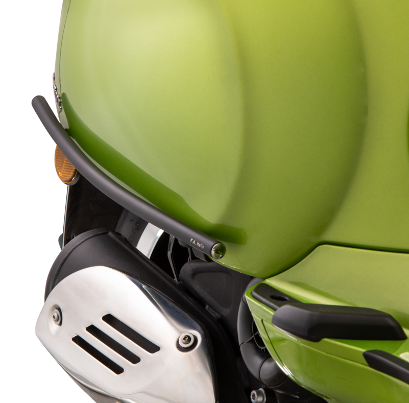 Crash bar side cover for Vespa Primavera/Sprint/Elettrica 50-150ccm, black matt
