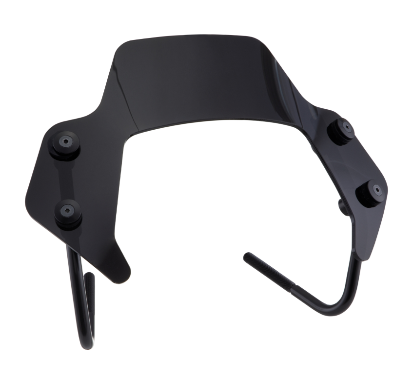 Flyscreen for Vespa Sprint 50-150cc 2T/4T, black holders, black tinted