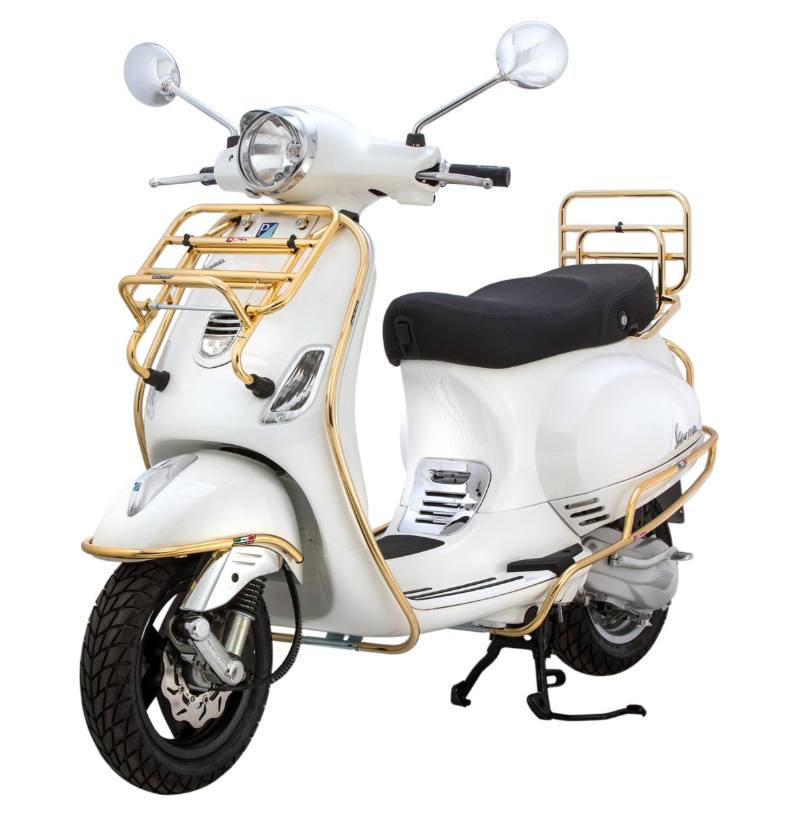 Crash bar side cover for Vespa LX/LXV 50-150cc, gold