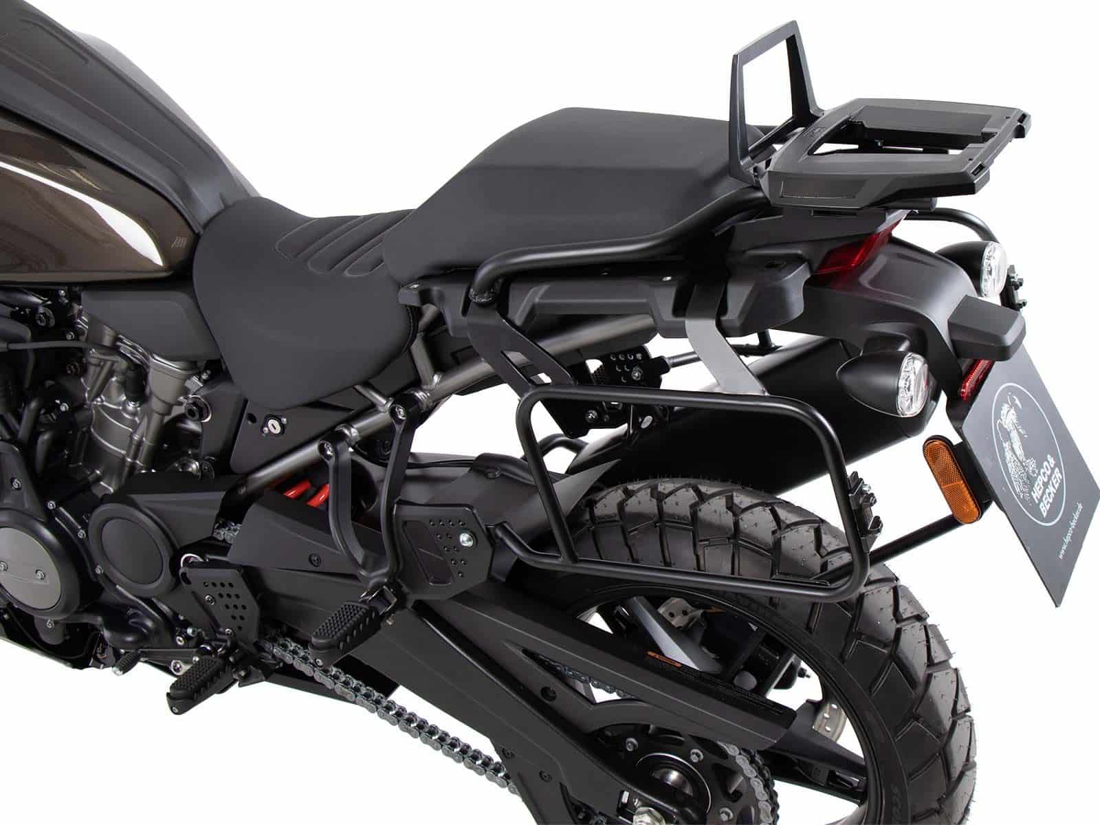 Alurack top case carrier black for Harley Davidson Pan America (21-) Hepco & Becker