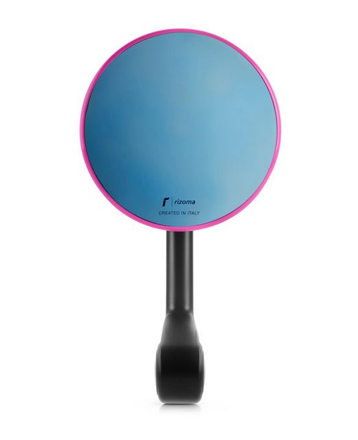 Handlebar end mirror RIZOMA E-POP left or right for Vespa, black/pink
