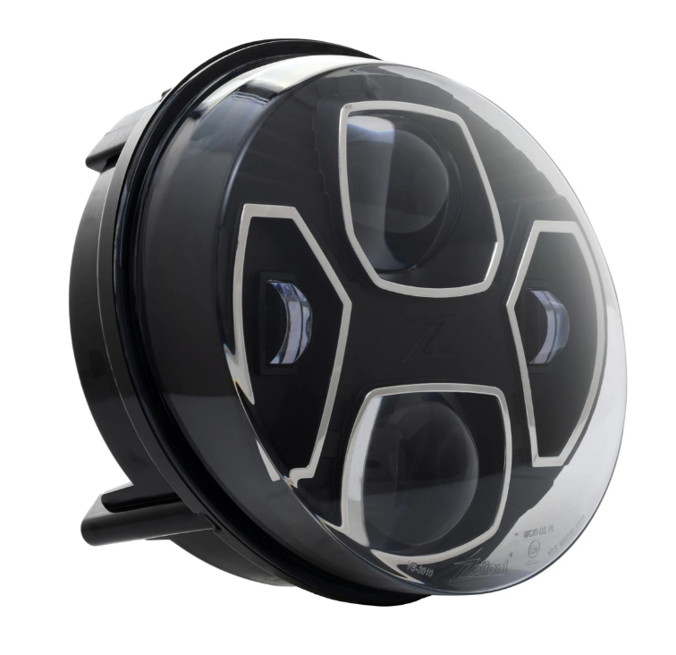 Headlight ZELIONI Black Edition LED for Vespa GTS/GTS Super HPE 125-300 (19-22), black/chrome