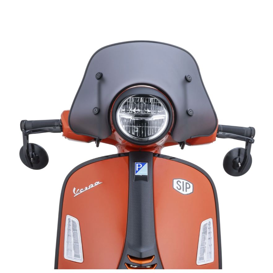 Flyscreen ERMAX Piccolo H 160 mm for Vespa GTS/GTS Super (`23-), black matt