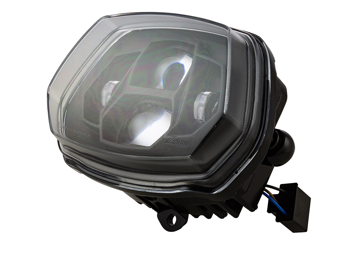 Headlight LED Zelioni for Vespa Sprint 50-150ccm 2T/4T ('13-'18) (with E-number)