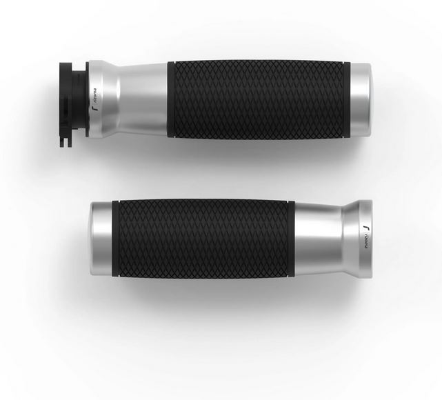 Grips RIZOMA Urlo RS Ø 22/24 mm L 120 mm for Vespa Primavera/Sprint, silver anodized
