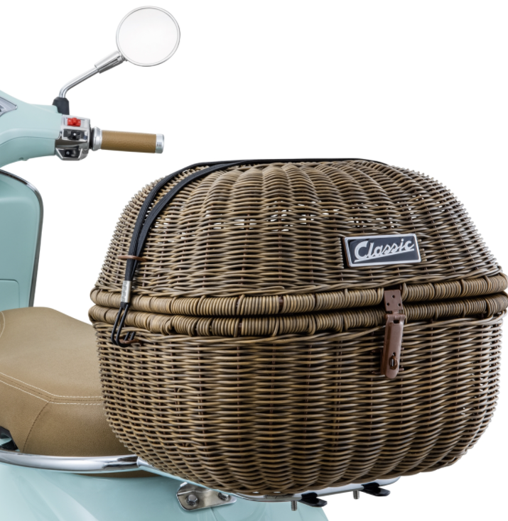 Luggage basket Classic for Vespa, dark brown