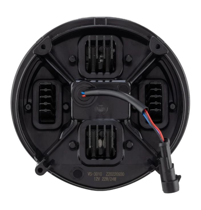 Headlight ZELIONI Black Edition LED for Vespa GTS/GTS Super HPE 125-300 (19-22), black/chrome