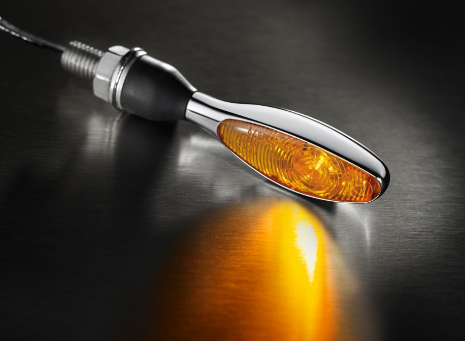 Kellermann turn signal, Micro 1000 Halogen, steel, halogen, HR/HL, 12 V, 6 W, shiny chrome, M8x20