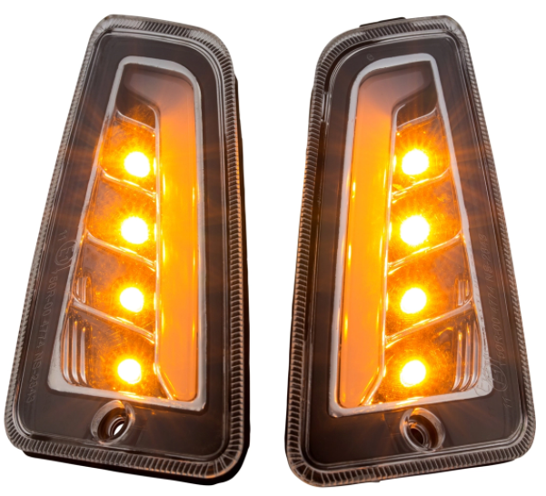 Turn signal kit front & rear for Vespa GTS/GTS Super/GTV 125-300cc ('14-), clear