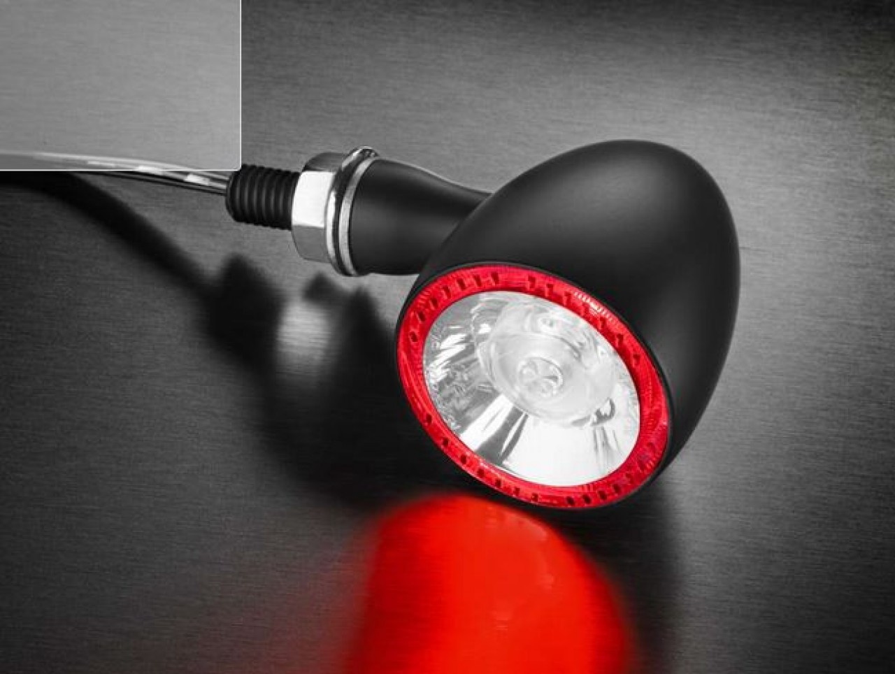 Kellermann turn signal, rear and brake light, Bullet 1000 DF, steel, LED, HL/HR, 12 V, black satin finish